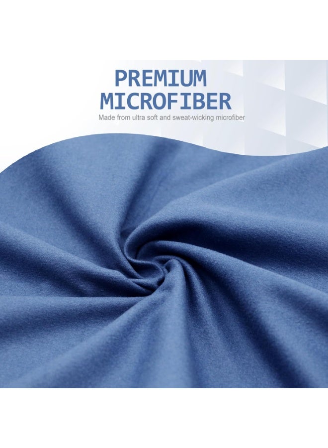 Quick Dry Camping Towel, Microfiber Travel Towel 3 Size at 1 Pack,Fast Drying Towel Set for Camping, Beach, Gym, Sports, Yoga & Swimming Pool, Navy Blue - Image 5